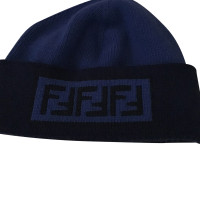 Fendi Cachemire chapeau / casquette en bleu
