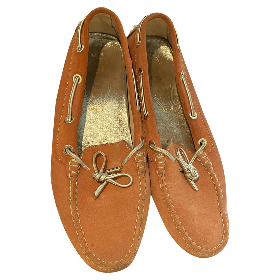 Tod's Lace-up shoes Suede in Orange