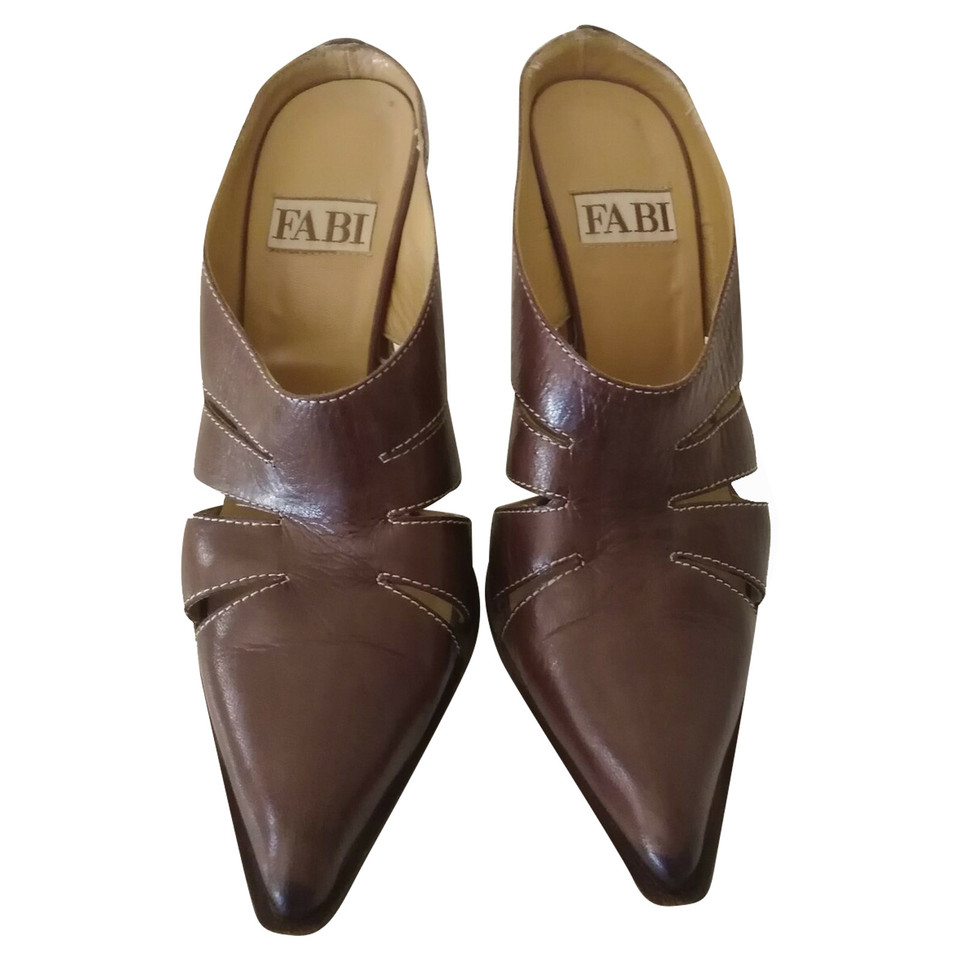 Fabi Sandalen aus Leder in Braun