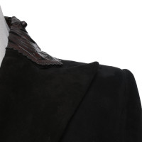 Ralph Lauren Black Label Blazer in Pelle scamosciata in Marrone