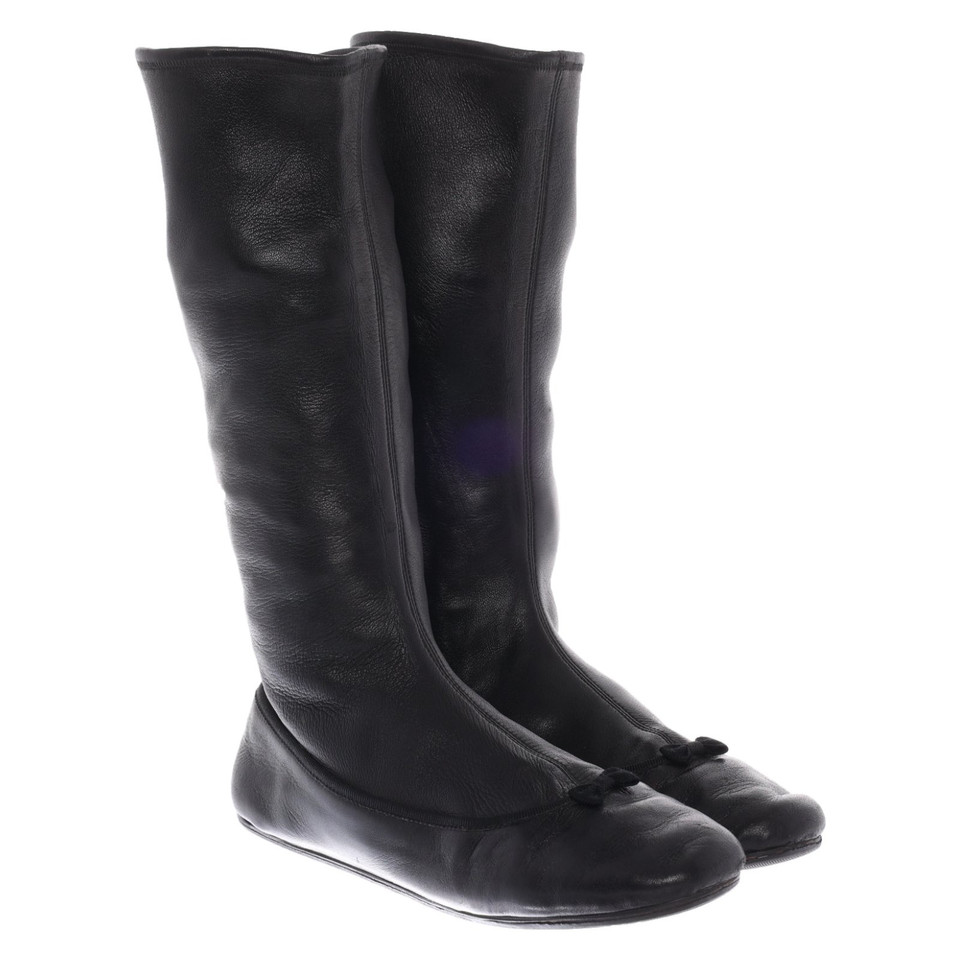 Alaïa Boots Leather in Black