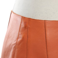 Céline Skirt Leather in Orange
