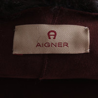 Aigner Jacket/Coat Fur in Bordeaux