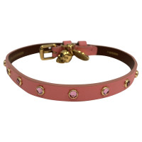 Alexander McQueen Bracelet en Cuir en Rose/pink