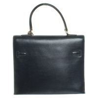 Hermès Vintage leather handbag in black