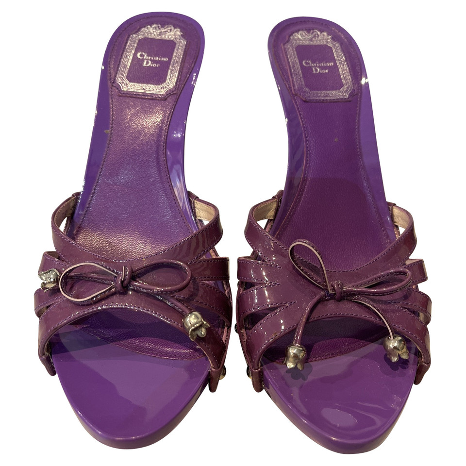 Christian Dior Sandals Patent leather in Violet