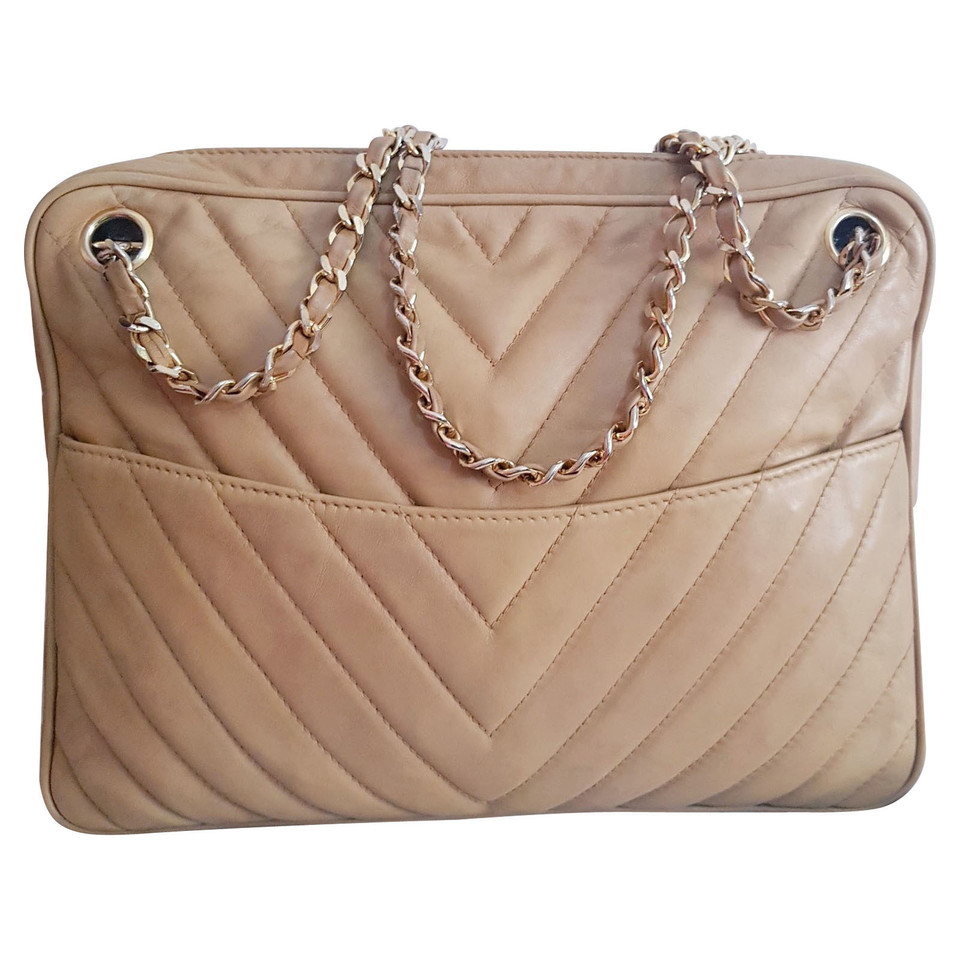 Chanel Handbag Leather in Nude