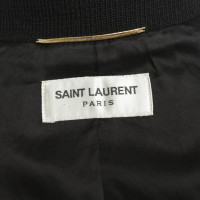 Saint Laurent College jacket in zwart/wit