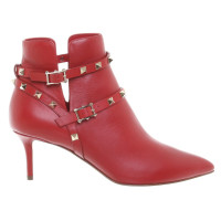 Valentino Garavani "Rockstud" boots in red