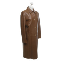 Fratelli Rossetti Leather coat in brown