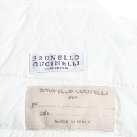 Brunello Cucinelli Giacca/Cappotto in Seta in Crema