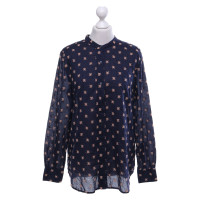 French Connection Blouse in donkerblauw / abrikoos