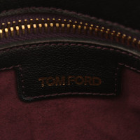 Tom Ford Borsa in pelle in viola scuro