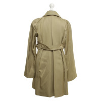 Céline Satin coat in beige / green