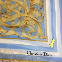 Christian Dior Echarpe/Foulard en Soie en Bleu