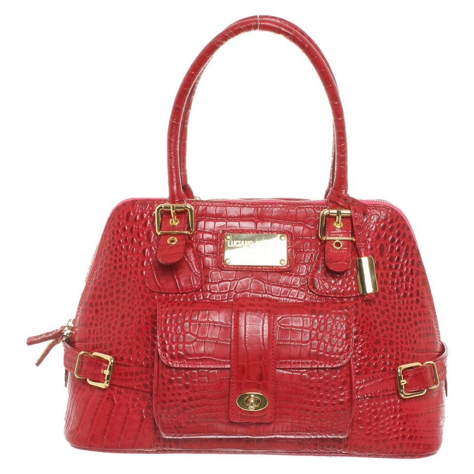 Luciano Padovan Handbag Leather in Red