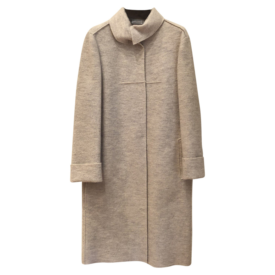 Philosophy Di Alberta Ferretti Jacket/Coat Wool in Cream