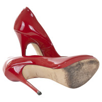 Jimmy Choo Pumps/Peeptoes en Cuir verni en Rouge