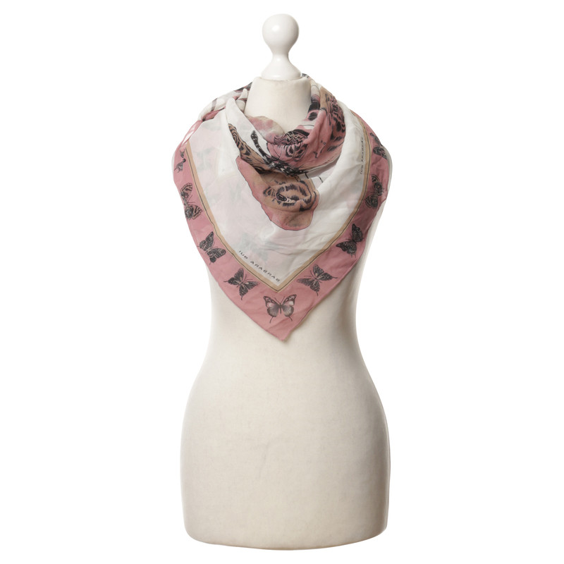 Barbara Bui Silk scarf with butterfly print