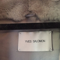 Yves Salomon Rabbit fur coat