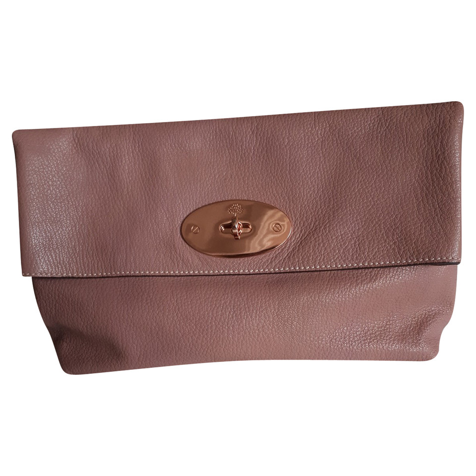 Mulberry Clutch aus Leder in Rosa / Pink