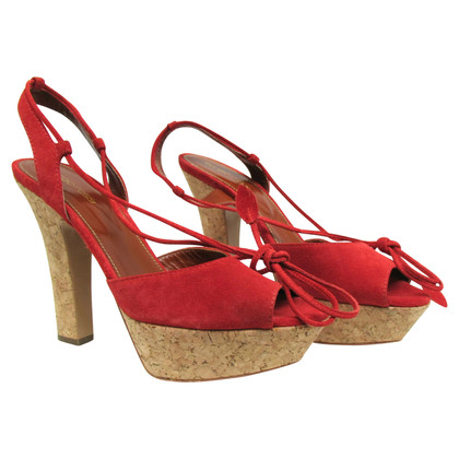 Sergio Rossi Sandals Suede in Red