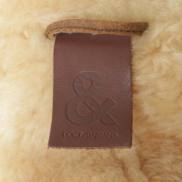 Dolce & Gabbana Cappotto di agnello marrone
