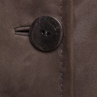 Hermès Lederjacke mit Strick-Ärmeln