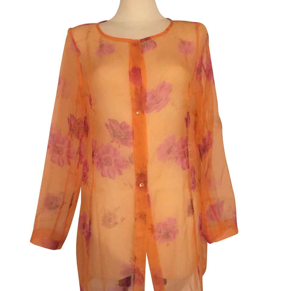 Laurèl Zijden blouse met patroon