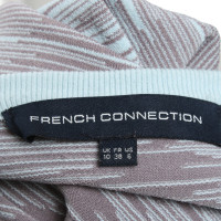 French Connection Robe en tricot bleu clair / gris