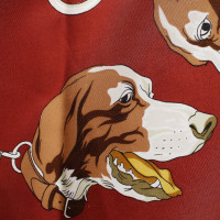 Hermès Silk scarf with dogs motif