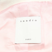 Sandro Jacket/Coat Leather in Cream