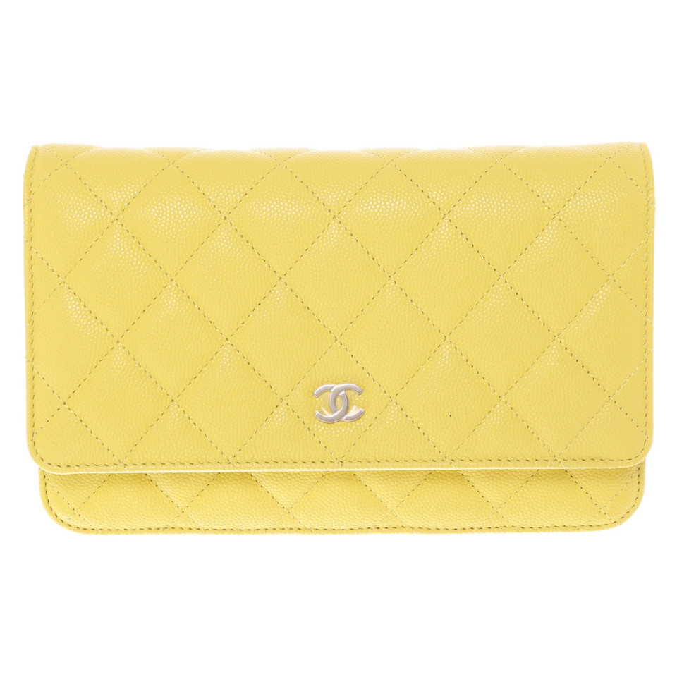 Chanel Wallet on Chain Leather in Yellow