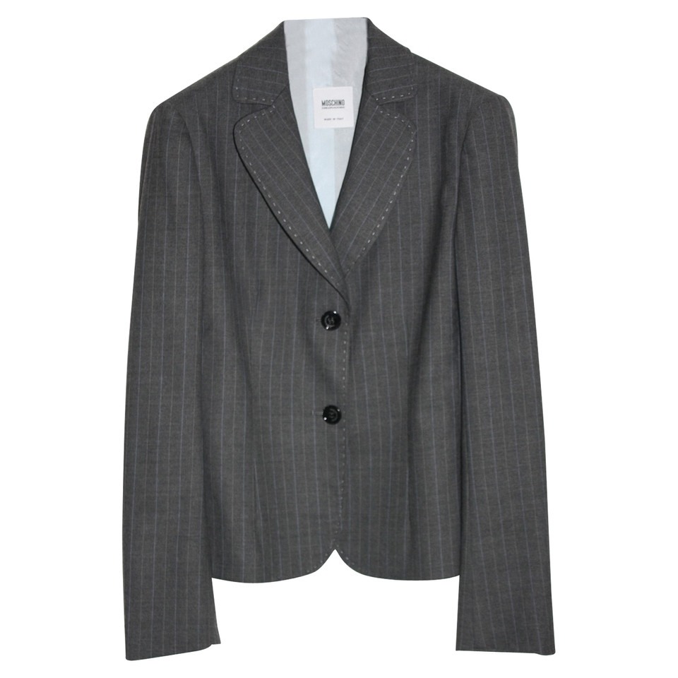 Moschino Cheap And Chic Jacket/Coat Wool in Grey