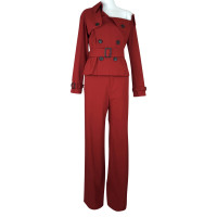 Jean Paul Gaultier Suit Wol in Rood