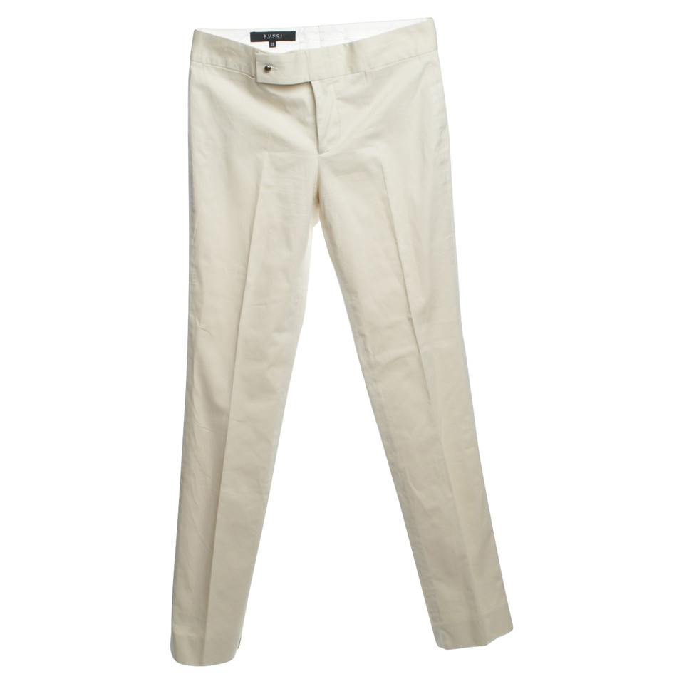 Gucci Bundfaltenhose in Creme