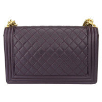 Chanel Boy Medium Leer in Violet