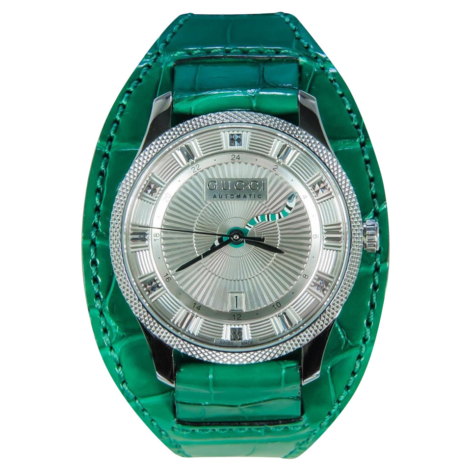 Gucci Watch Leather in Green