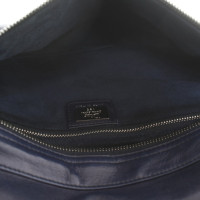 Christian Dior Gaucho Saddle Bag aus Leder in Blau