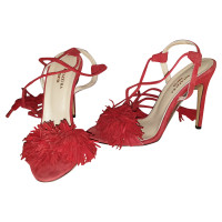 Aquazzura Sandalen aus Wildleder in Rot