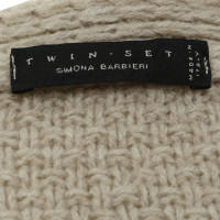 Twin Set Simona Barbieri Cappotto di maglia con motivo a treccia