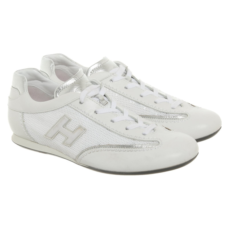 Hogan Trainers Leather in White 