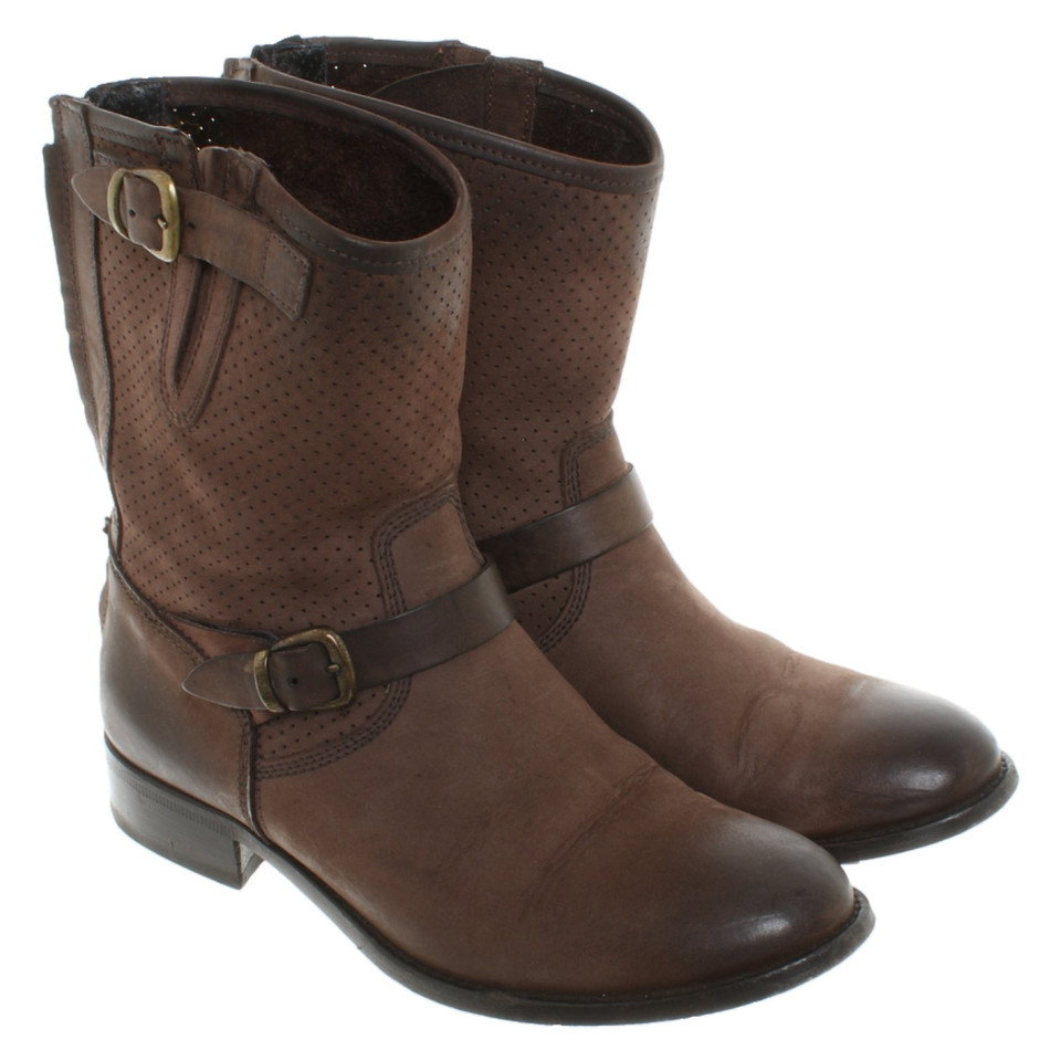 Belstaff Stiefel aus Leder in Braun