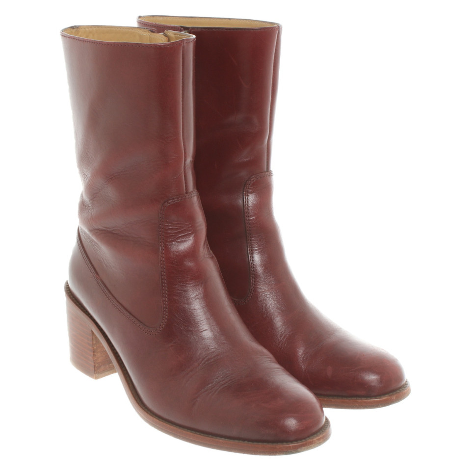 A.P.C. Ankle boots Leather in Bordeaux