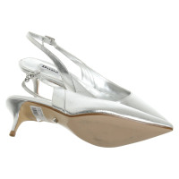 Dune London Pumps/Peeptoes Leather in Silvery