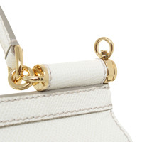 Dolce & Gabbana "Mini Bag Sicily Vitello Stampa" in Weiß