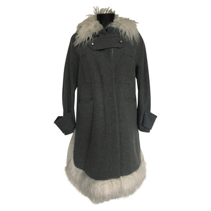 Ermanno Scervino Jacke/Mantel aus Wolle in Grau