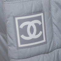 Chanel cappotto invernale imbottito, color argento
