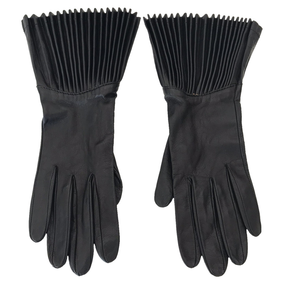 Gianni Versace Handschoenen Leer in Zwart