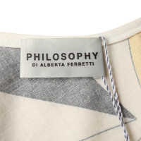 Philosophy Di Alberta Ferretti Jurk met grafische patronen
